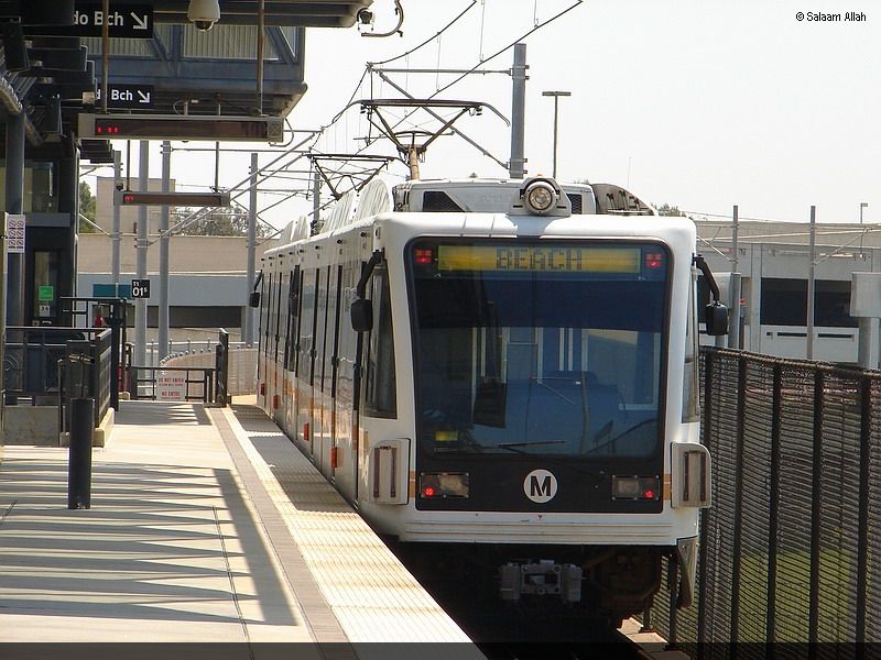 LACMTA Green Line light rail transit system Los Angeles County Ca