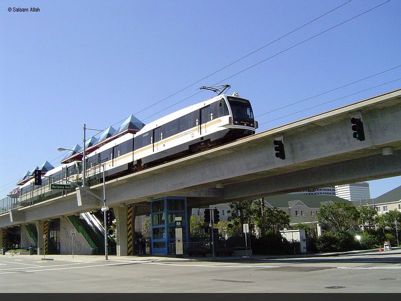 LACMTA Green Line light rail transit system Los Angeles County Ca 