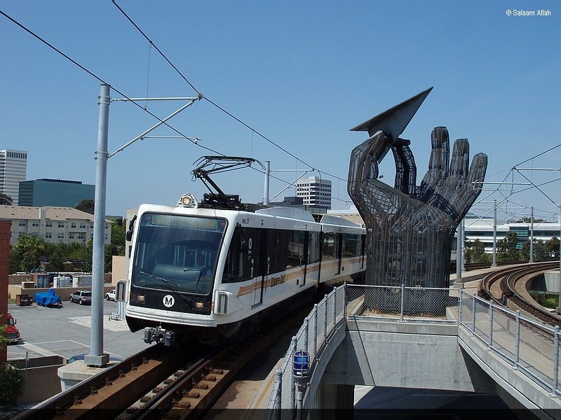 LACMTA Green Line light rail transit system Los Angeles County Ca