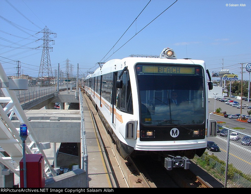 LACMTD Green Line light rail transit system Los Angeles County Ca