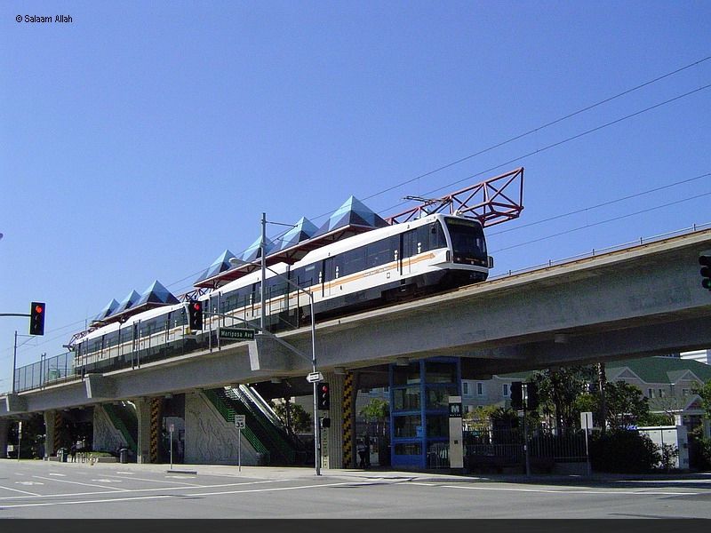 LACMTA Green Line light rail transit system Los Angeles County Ca 
