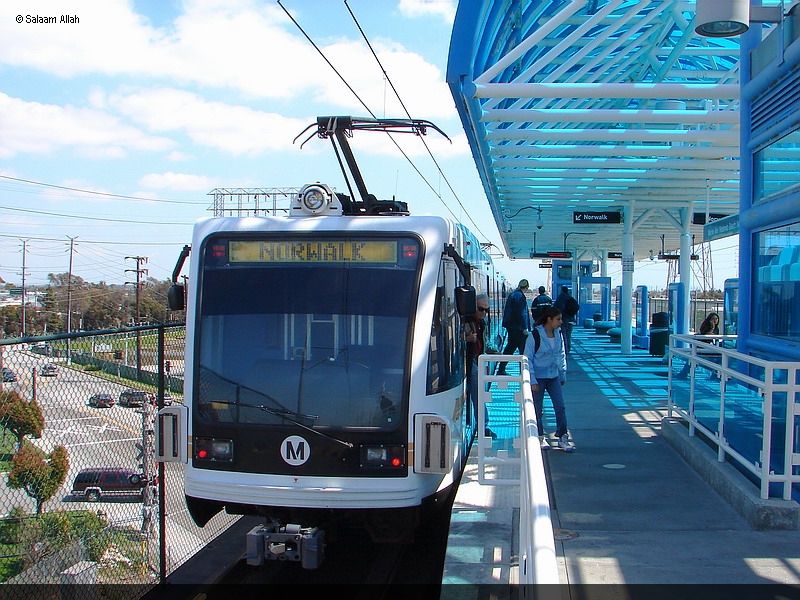 LACMTA Green Line light rail transit system Los Angeles County Ca