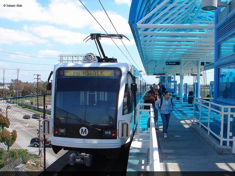 LACMTA Green Line light rail transit system Los Angeles County Ca