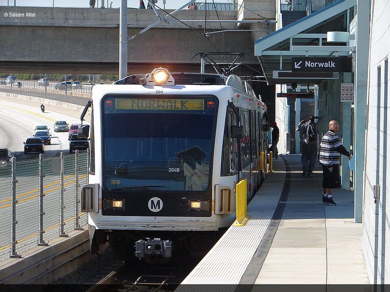 LACMTA Green Line light rail transit system Los Angeles County Ca