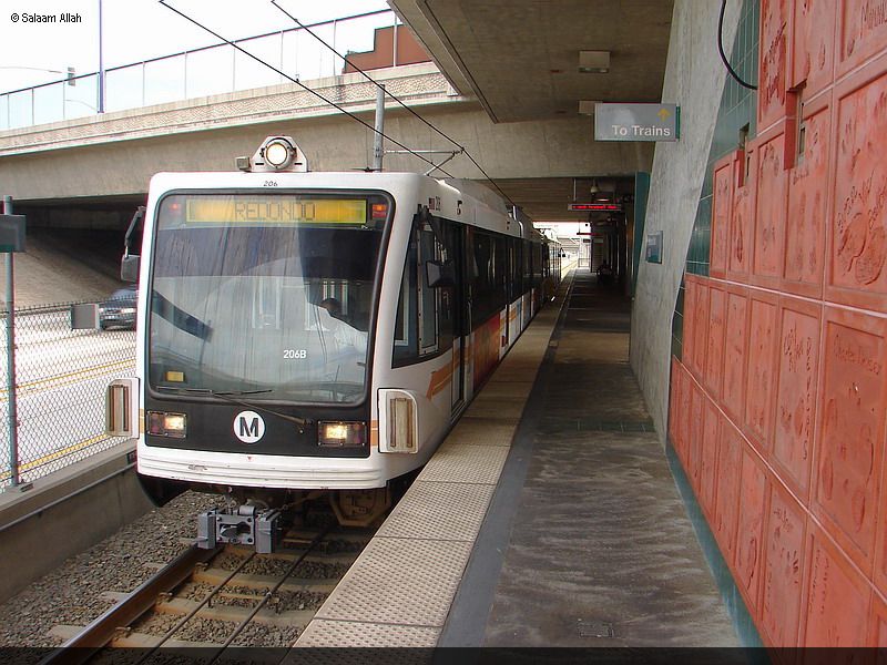LACMTA Green Line light rail transit system Los Angeles County Ca