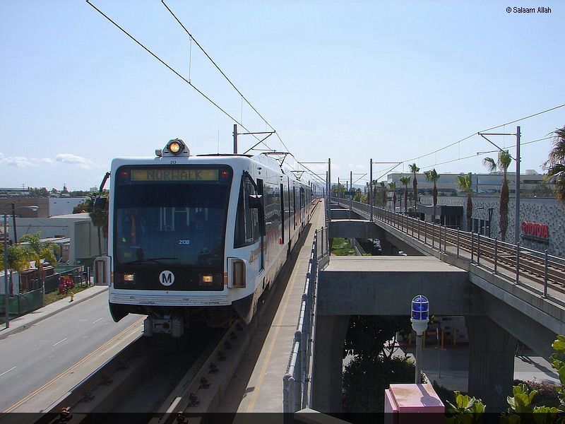 LACMTA Green Line light rail transit system Los Angeles County Ca