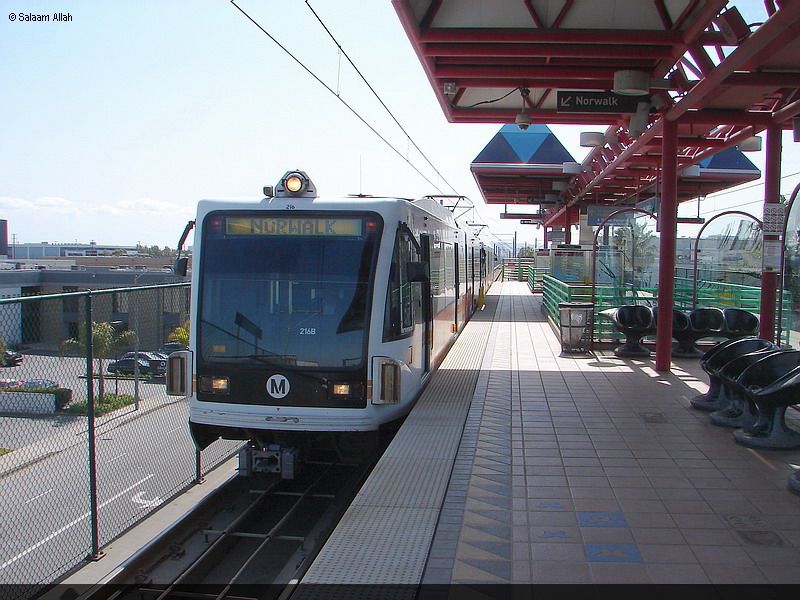 LACMTA Green Line light rail transit system Los Angeles County Ca