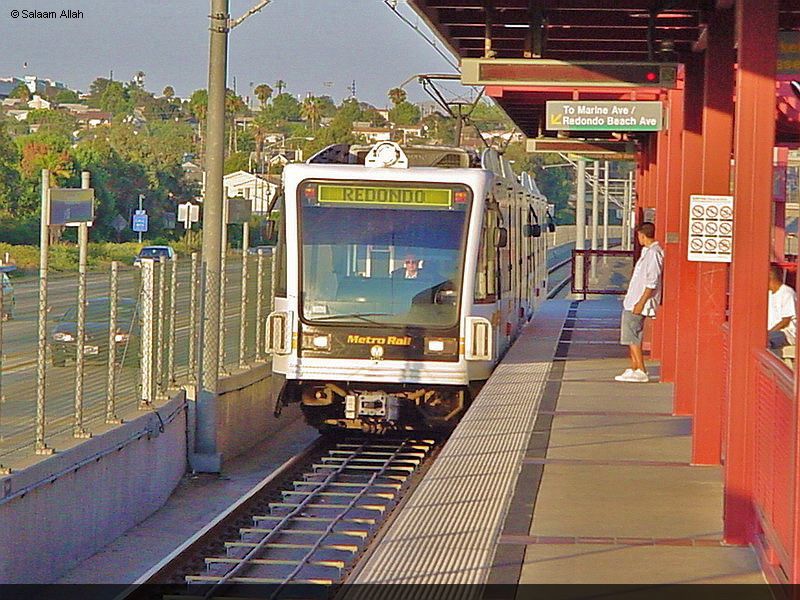LACMTA Green Line light rail transit system Los Angeles County Ca