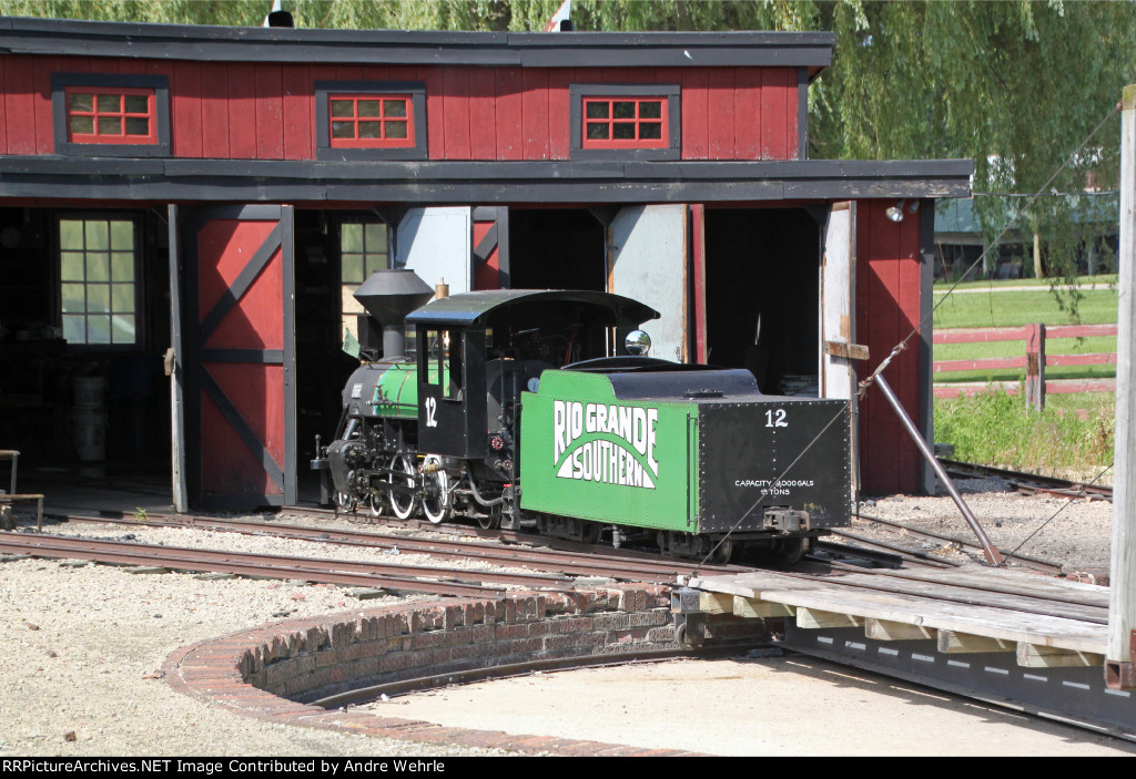 "Gracy" at the Whiskey River Railway roundhouse