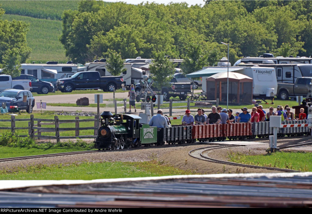 "Gracy" brings its train back from the Whistle Stop Campground