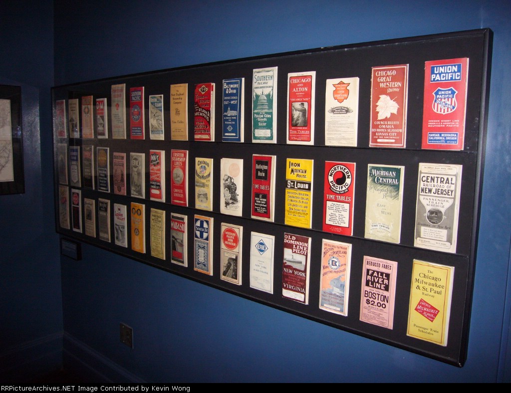 19th and early 20th century timetables in the Ellis Island museum