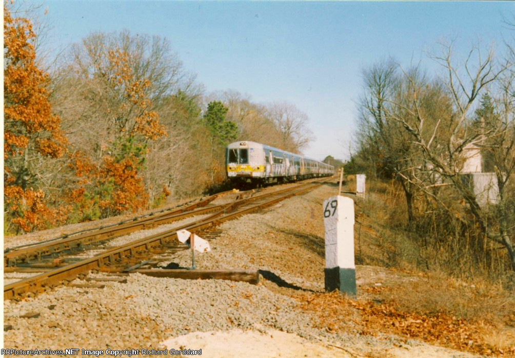 M-1 electric cars in Diesel only territory At MP 69 on the Mainline
