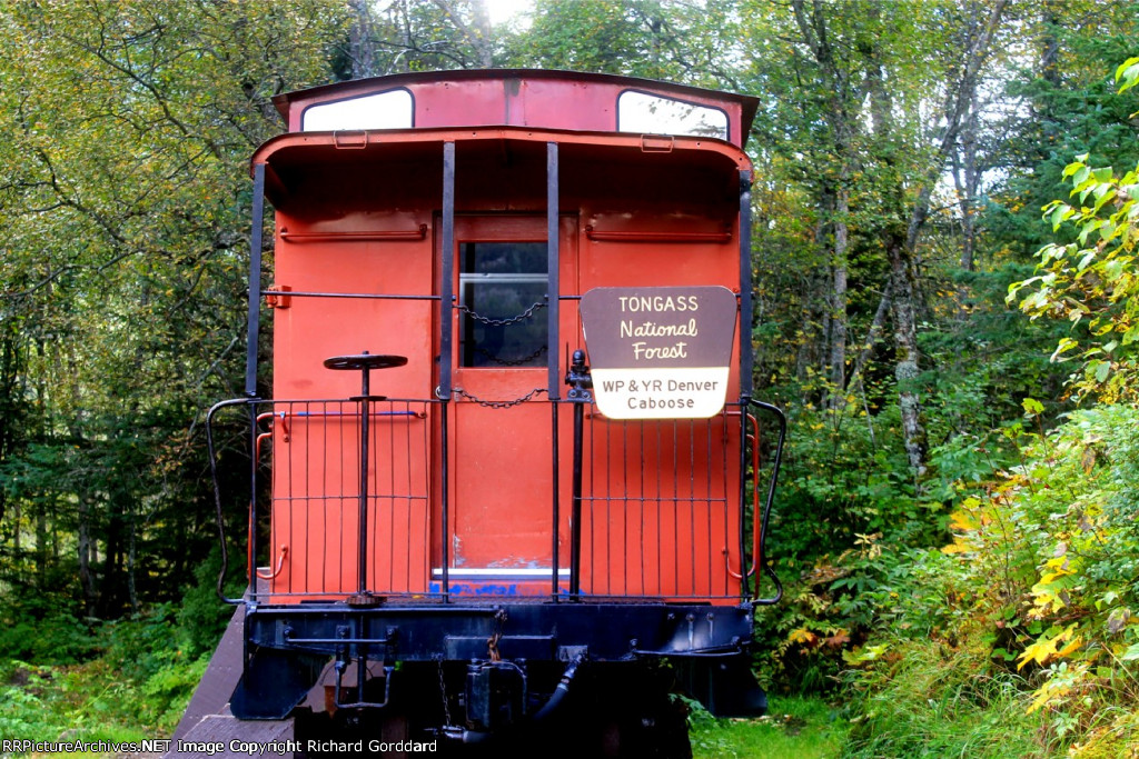 WP&Y donated this caboose to the US Park Service