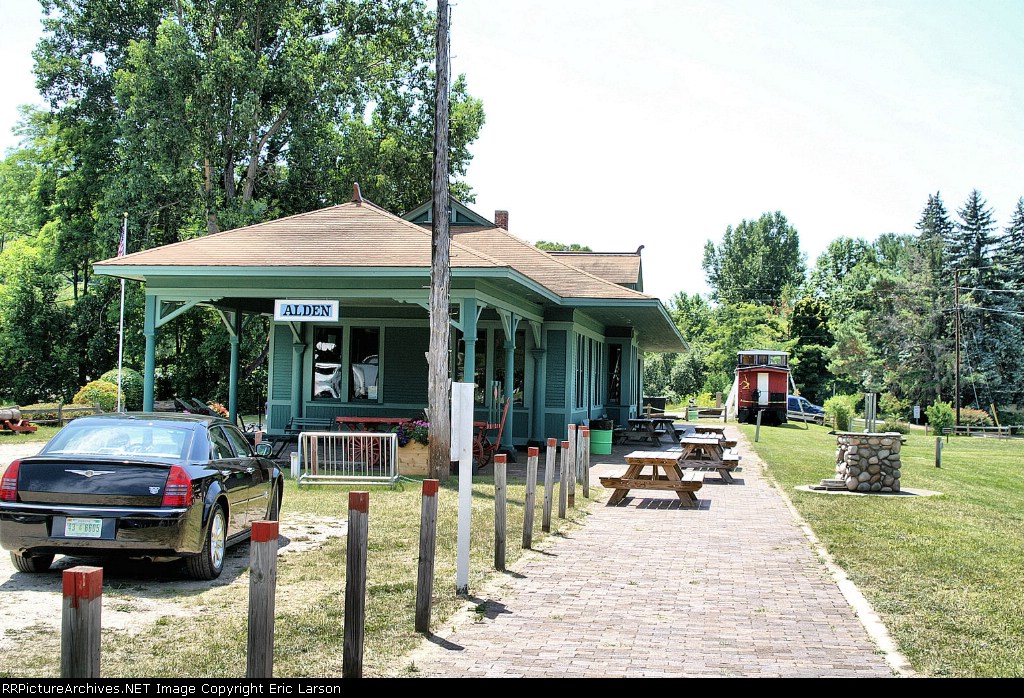 Restored Alden Station and Caboose