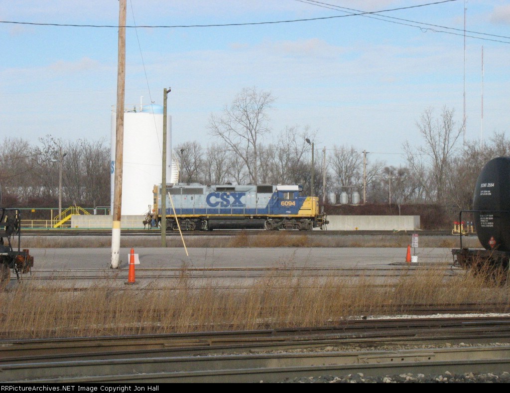 CSX 6094 being moved around on the shop tracks