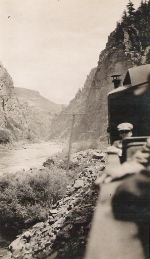 Looking Rear from the Open Passenger Car of a D&RGW Train