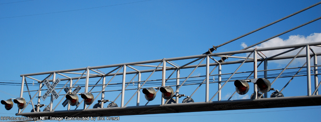 Rt 37 Crossing Over The Road Flashers & Crossbuck