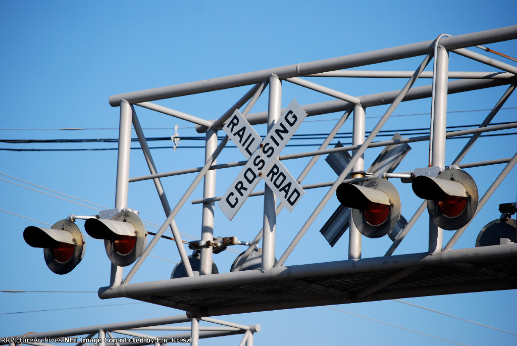 Rt 37 Crossing Over The Road Flashers & Crossbuck