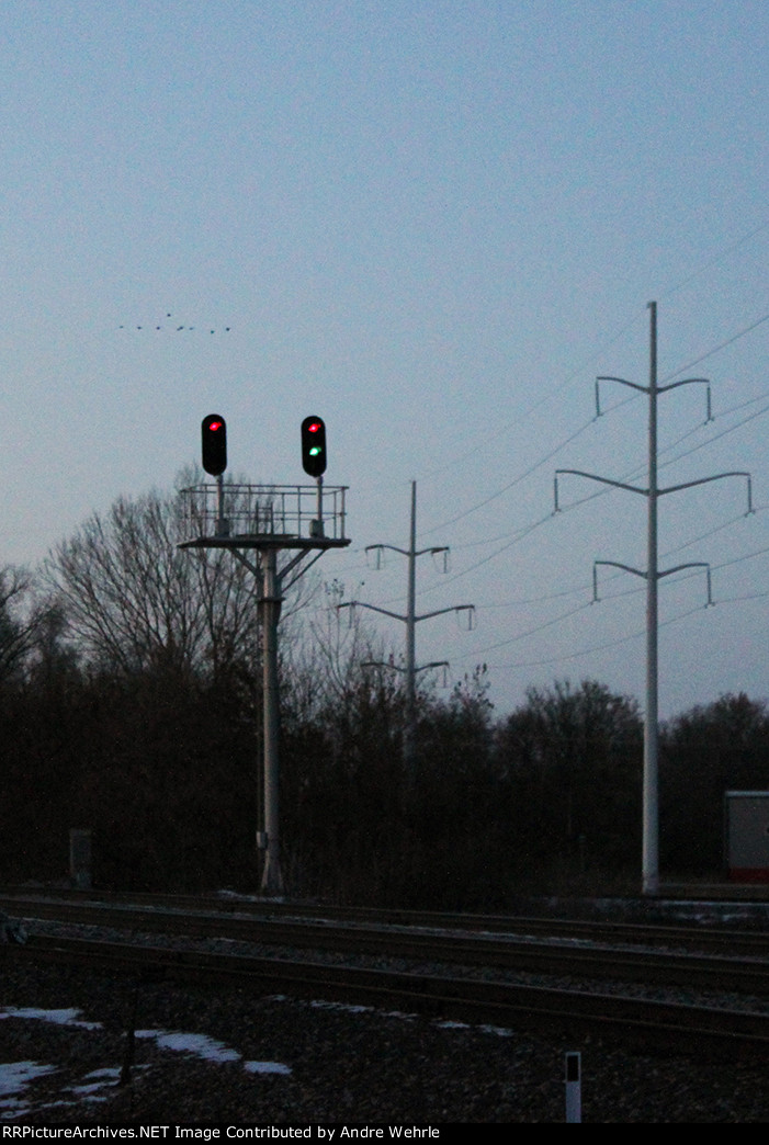 Diverging clear for 287's power to run light into the yard