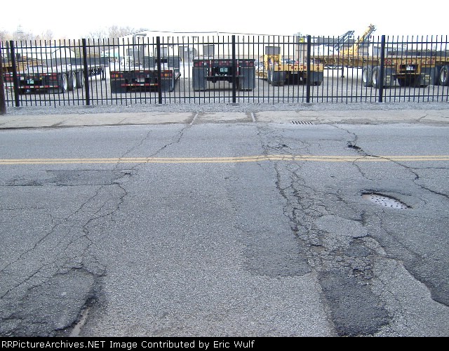 Track in Street facing the former Monon Yard site