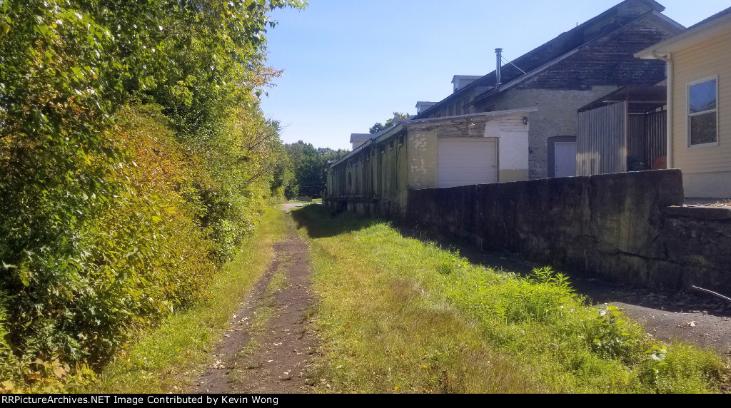 Lackawanna Railroad Sussex Branch rail-trail at Becker's Creamery loading platform