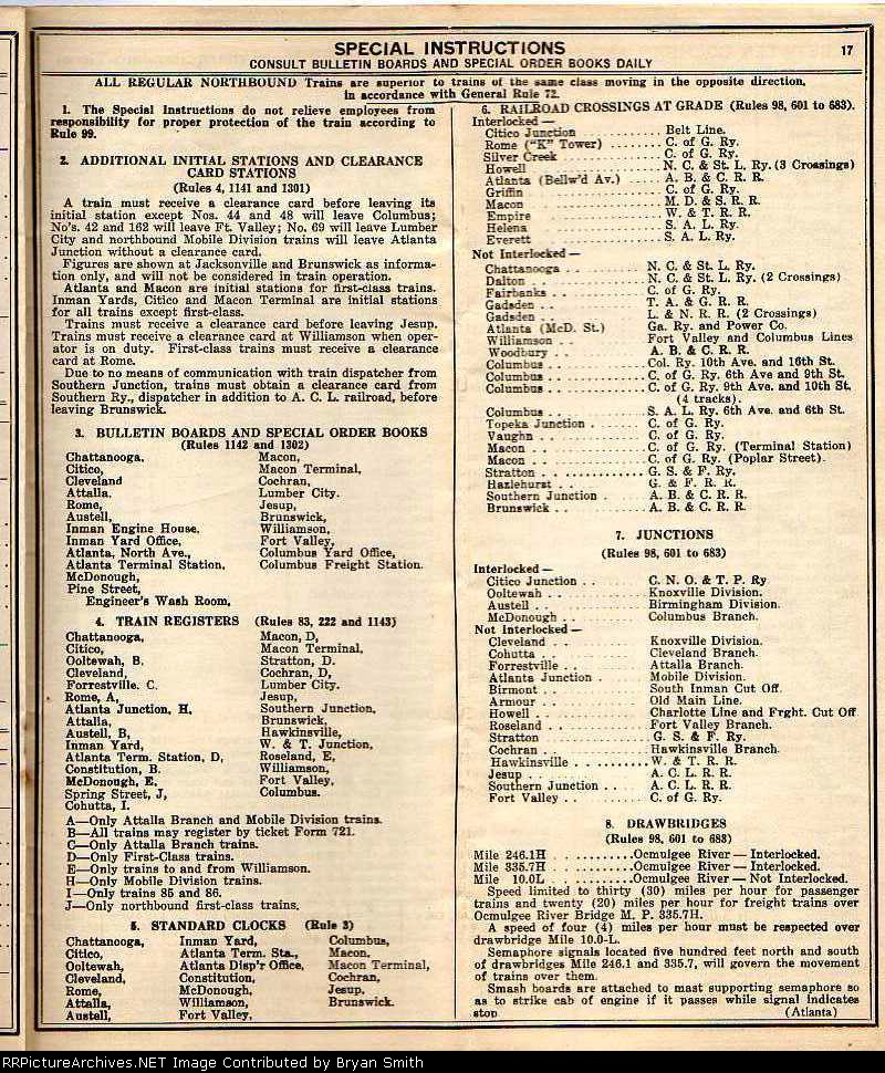 Page 17-Special instructions