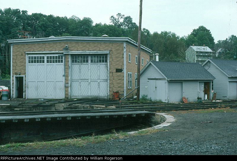 View of Belfast and Moosehead Lake Railroad Armstrong Turntable and Shops