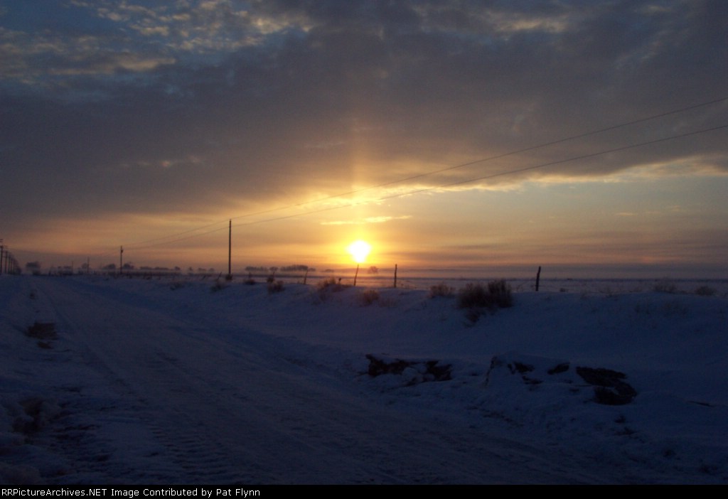 After all-night on an empty grain train....