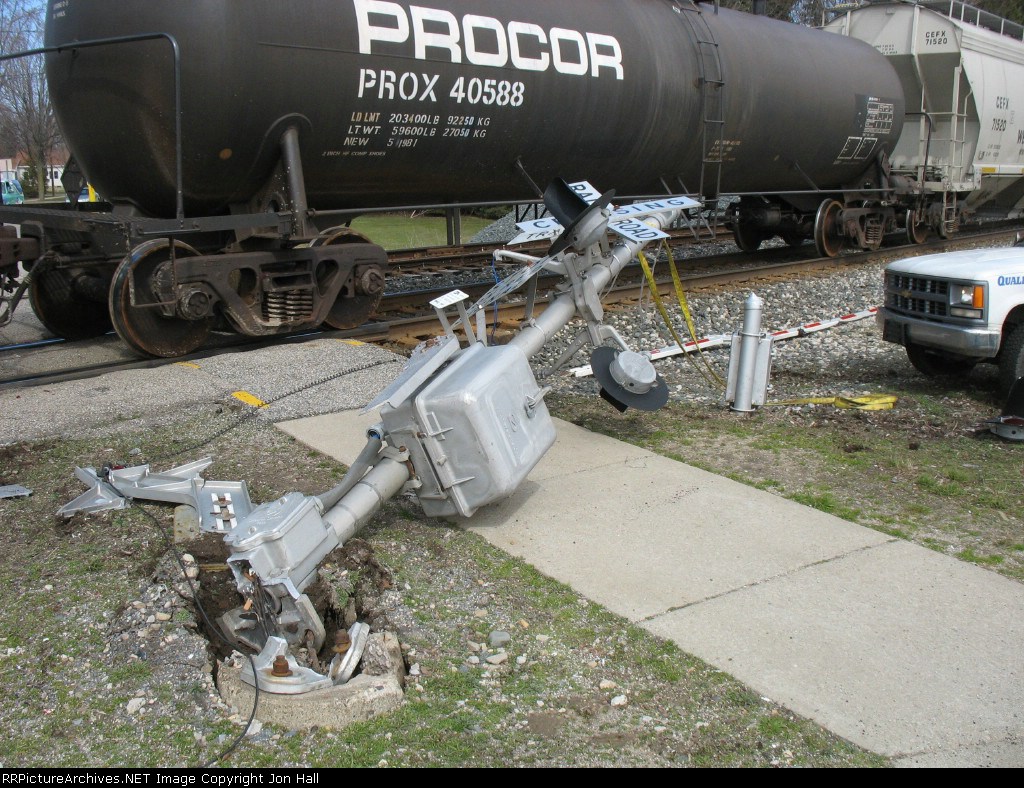 Victim of a errant semi truck