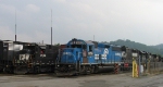 Action in the small yard beside the paper mill