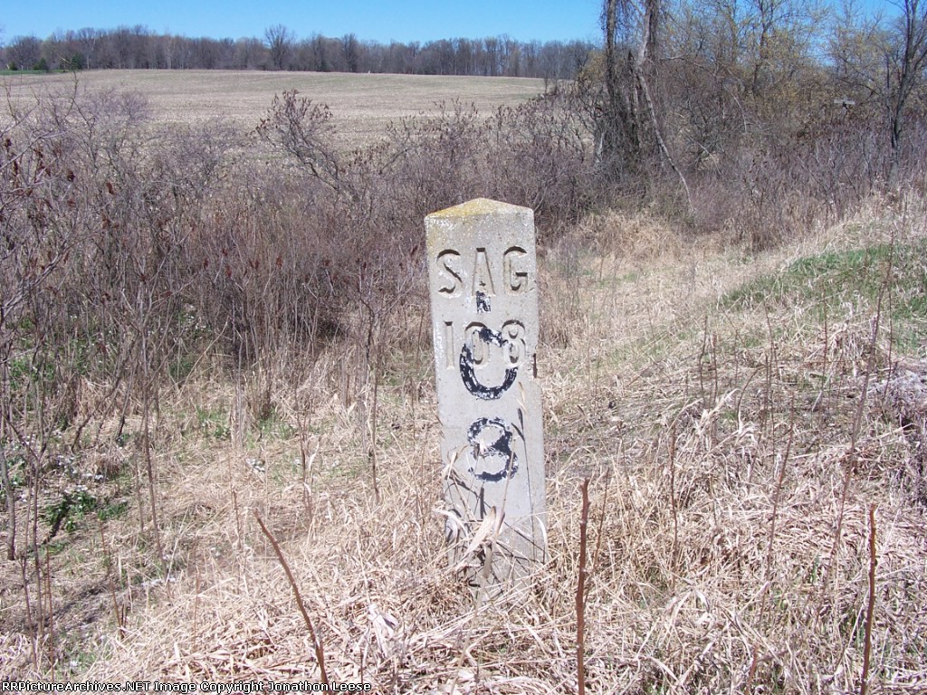 Old Milepost On The Old Pere Marquette