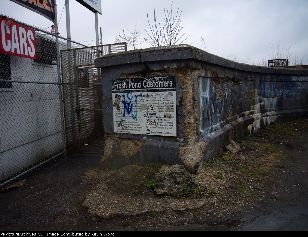 Entrance to former station