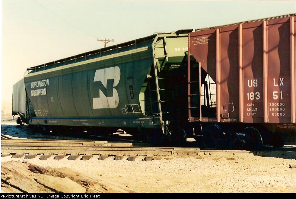BN freight cars derailed at the IC & Broadway crossing.
