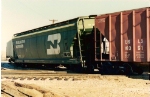BN freight cars derailed at the IC & Broadway crossing.