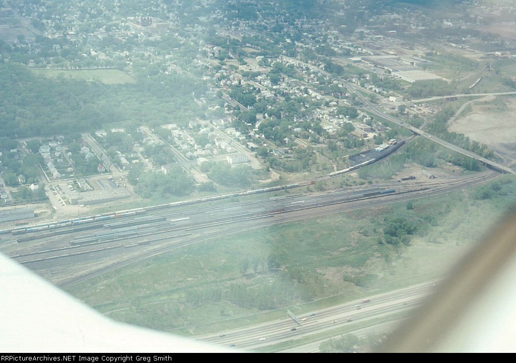 passenger cars stored in NP Mississippi St yard