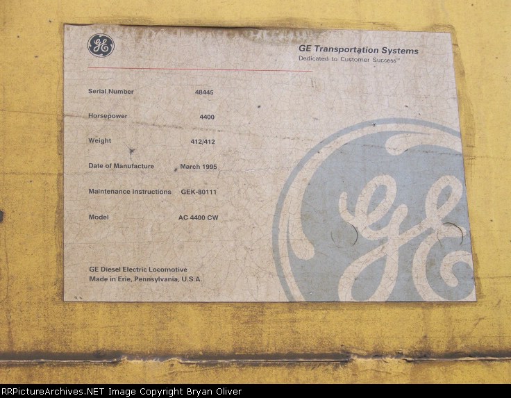 CSX 92 Builders Information