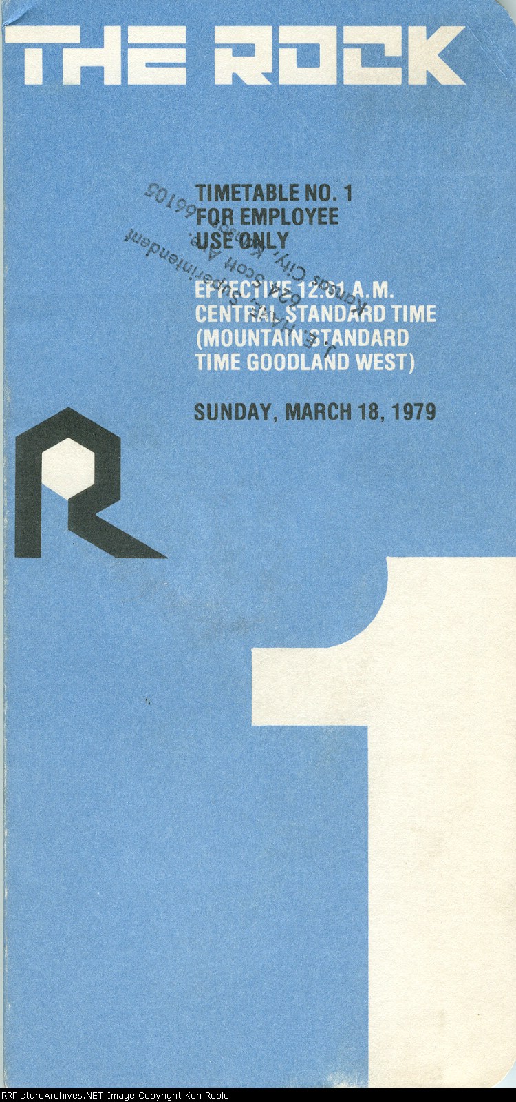 THE ROCK Employee System timetable March 18.1979