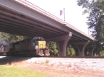 East bound KCS Train passing under the parkway