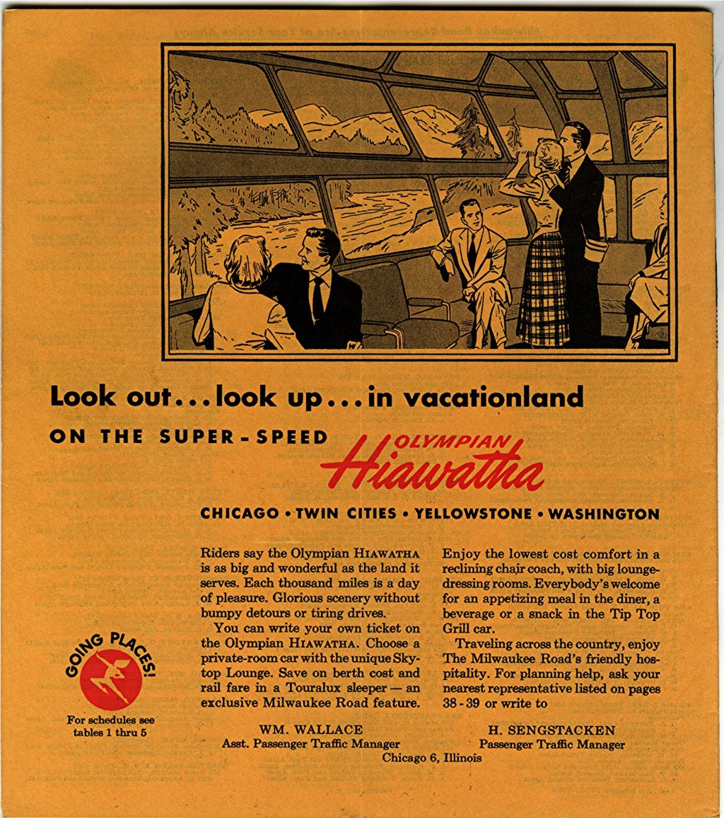 MILWAUKEE ROAD TIME TABLE