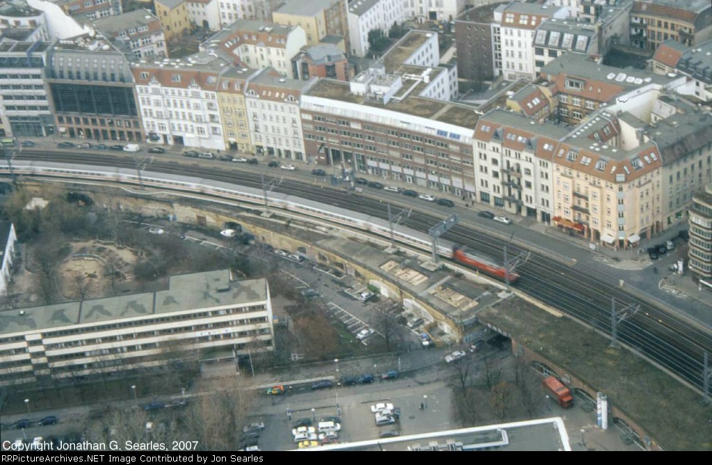 DB Intercity Seen From Berlin Television Tower