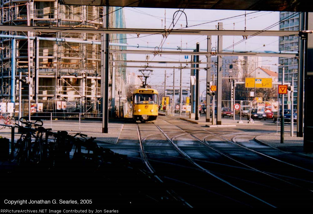 Tatra T4 Tram Approaching Dresden Hbf
