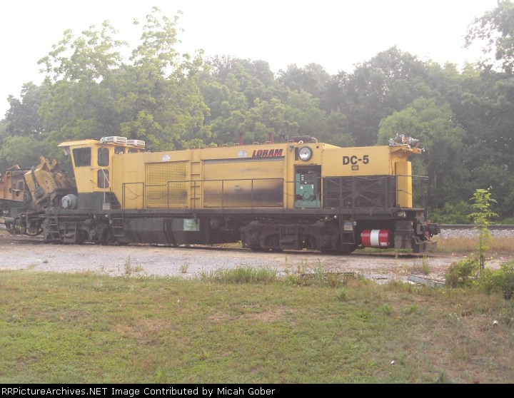 Loram's railroad ballast cleaner 