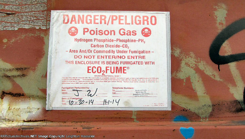 CNW 716400 Fumigation Warning