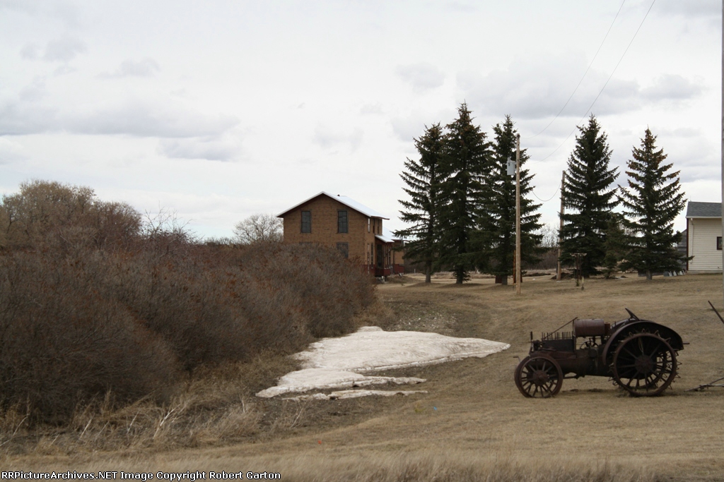 Ex-SOO Brick Depot from Fortuna, Now on a Farm 9 Miles North of Grenora