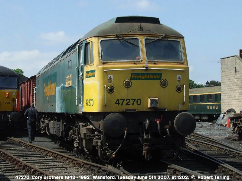 47270, safely unloaded, is pulled clear to allow the loading of 5605*.