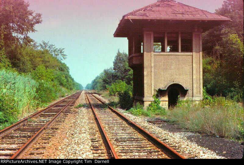 Looking east with Greendel tower