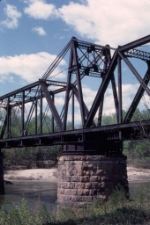 1045-10 MILW Chaska swing bridge across Minnesota River