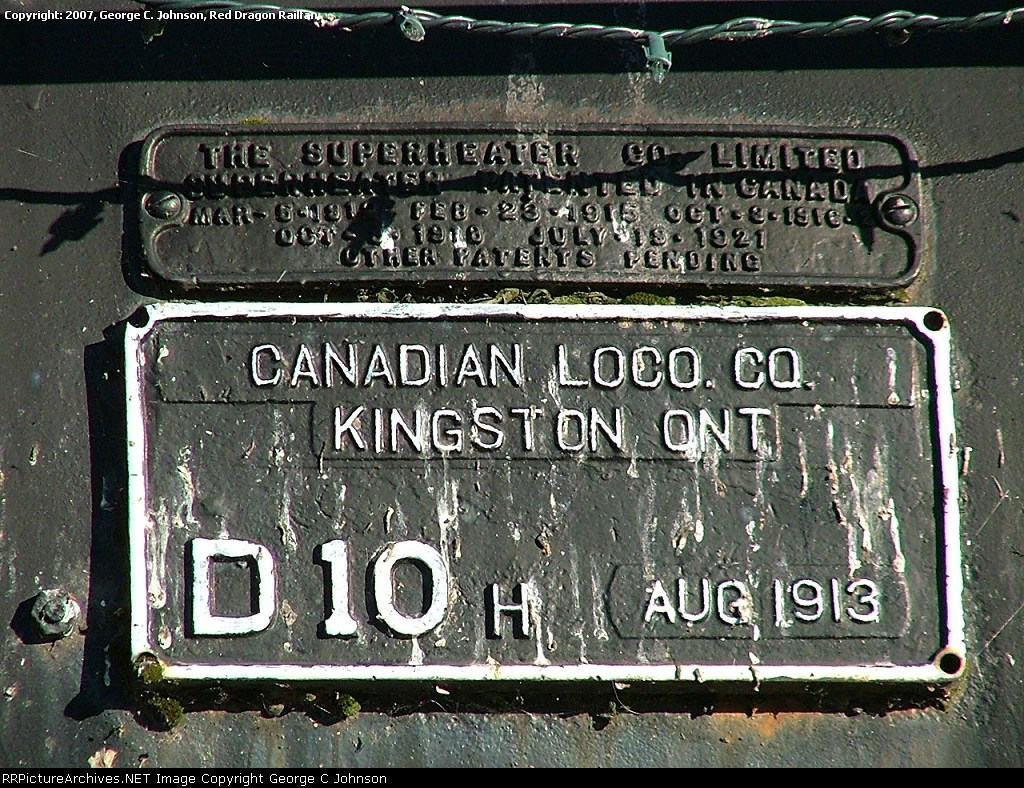 Builders plate, CP 1095