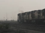 UP 5279 with a clear signal in a dust storm
