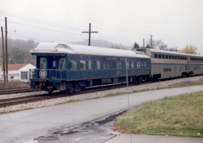 SHERIFF Railcar "Cripple Creek" westbound on westbound Capitol Limited
